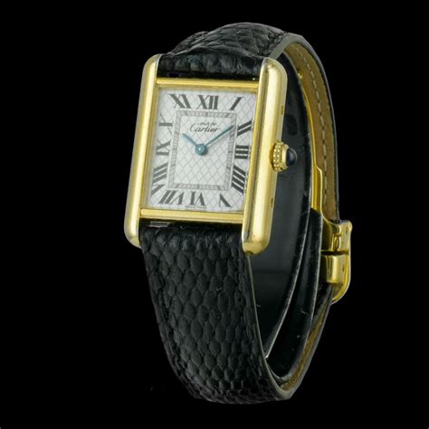 cartier tank vermeil ebay|must de cartier tank vermeil.